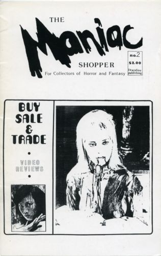 MANIAC SHOPPER magazine side cover Issue 2  1987